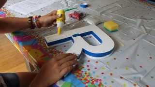 Kinderfeestje thuis mozaïeken Instructievideo Mozaïekletters Cristallonl [upl. by Senzer]