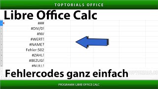 Fehlercodes ganz einfach in LibreOffice Calc [upl. by Ailama9]