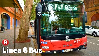 6 Bus  Autobús de Barcelona  Viaje completo [upl. by Anaed]