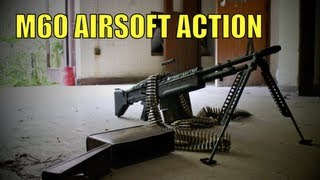 Airsoft War M60 MP5 G36 quotAnzio Campquot England HD [upl. by Akcinahs]