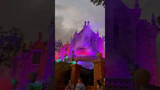 Haunted Mansion All Lit Up For The Halloween Party [upl. by Ellehcsor]