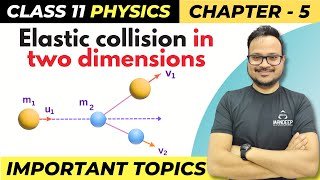 Elastic collision in 2 Dimensions  NCERT Chapter 5  Class 11 Physics Important topics [upl. by Maguire856]