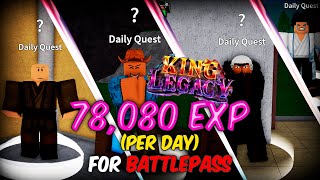 ALL DAILY QUEST UPDATE 46  KING LEGACY [upl. by Lahey]