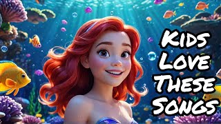 Underwater Nursery Rhymes with Ariel KidsSongs cartoon nurseryrhymes underwater ariel sea [upl. by Suivatna]