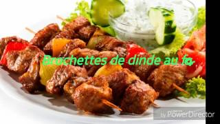 Brochettes de dinde au four بروشات داند في الفرن [upl. by Kazim]