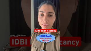 IDBI JAM Notification 2024  IDBI Bank Junior Assistant Manager Vacancy 2024  Age Qualification [upl. by Submuloc240]