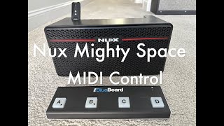 Nux Mighty Space MIDI Control Using iRig Bluebird [upl. by Greenfield]