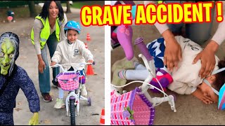 THEA BABY BOSS fait du vélo  grave accident 😭 [upl. by Garfinkel]