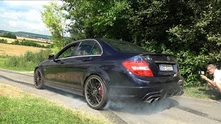 Mercedes C63 AMG goes CRAZY 1080p [upl. by Arnelle713]