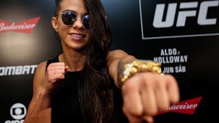 Cláudia Gadelha fala sobre treinos carreira e UFC 212 [upl. by Enilekaj]