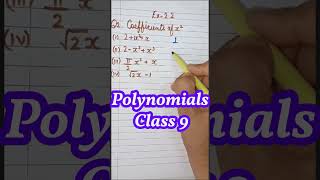 Polynomials Ex 21 Ques 2 NCERT Class 9 maths mathconcept education mathformula mathematics [upl. by Sorgalim]