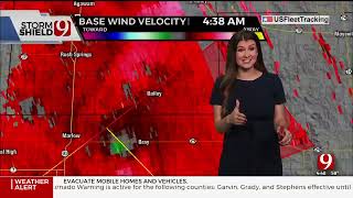 Wayne Oklahoma Full Tornado Coverage From KWTV News 9 Dec 13 2022 [upl. by Becht]