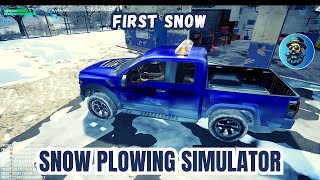 Snow Plowing Simulator First Snow [upl. by Ahser981]