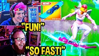 STREAMERS USE NEW quotDRIFTBOARDSquot Hoverboard ITEM in FORTNITE  Fortnite FUNNY Moments [upl. by Lohner]