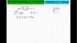 Scomposizione Trinomio di 2° grado con a diverso da 1 [upl. by Aubin]