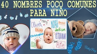 👣👶NOMBRES POCO COMUNES PARA NIÑOS 2021 💙👣NOMBRES ORIGINALES Y BONITOS PARA NIÑOS 2021💙 [upl. by Akin]