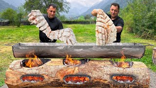 Cooking Atlantic Salmon in the Wilderness Village This is an incredibly delicious fish [upl. by Romano]