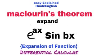 MACLAURINS EXPANSION THEOREM  PROBLEM 4  MACLAURINS THEOREM [upl. by Ameerak]