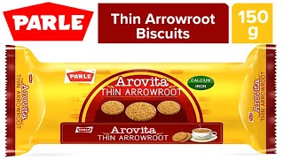 PARLE Arovita Thin Arrowroot Biscuit [upl. by Aseel]