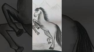 ঘোড়ার ছবি আঁকাhow to draw a horsehorse easy drawing shorts foryou art viralshorts horse [upl. by Portwine]