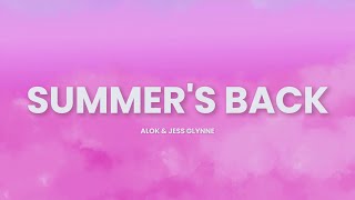 Alok amp Jess Glynne  Summers Back Music Lyric Video [upl. by Yolanthe]