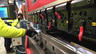 Lazer Safe  Defender Plus Press Brake Guarding System Retrofit on Amada FBD III AMNC [upl. by Enneicul]