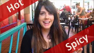 Girl Eats Hottest El Diablo Spicy Sampler Cafe Coyote San Diego [upl. by Kizzee]