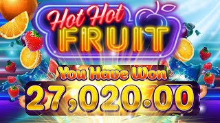 Massive Win on Hot Hot Fruit High Roller Spins [upl. by Picardi629]