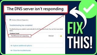 HOW TO FIX DNS SERVER NOT RESPONDING WINDOWS 1011 2024 [upl. by Ardisj882]