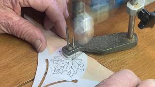 Hegner scroll saw cutting out a small maple leaf [upl. by Armillda865]