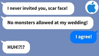 【Apple】My brothers wife treats me like a monster at their wedding because I have a scar on my face [upl. by Bellamy896]