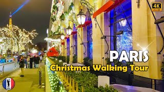 🇫🇷 The Most Luxurious Street in the World Avenue Montaigne Christmas in Walking Tour 4K60fps [upl. by Odradlig868]