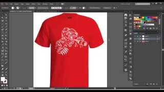 Vector Tshirt Mockup Tutorial [upl. by Ymmac]