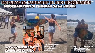 ANDI EIGENMANN NATUPAD ANG PANGARAP NAGCHAMPION SI PHILMAR SA LONGBOARD LA UNION SOBRANG SAYA [upl. by Inram422]