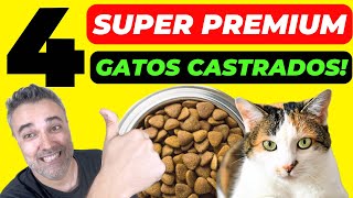 TOP 4 RAÇÕES Super Premium GATOS CASTRADOS ✅Só melhores [upl. by Cahra]