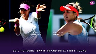 Mandy Minella vs Belinda Bencic  2019 Porsche Tennis Grand Prix First Round  WTA Highlights [upl. by Ellac]