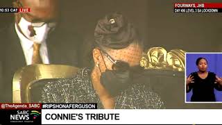 Shona Ferguson funeral I Wife Connie Ferguson pays moving tribute [upl. by Klina]