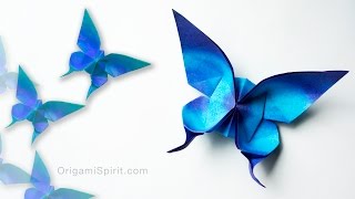 How to Fold an Origami Butterfly  Mariposa UPDATED VERSION Actualizada [upl. by Oilicec]