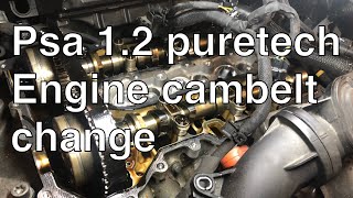 PSA 12 Puretech Engine Cambelt change How to change your Wet Timing belt Stepbystep [upl. by Chaiken]