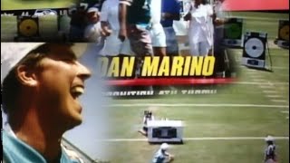 Dan Marino Wins QB Challenge on last throw bullseye on deepest target [upl. by Tahmosh656]