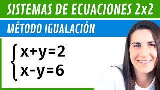 Resolver SISTEMAS 2x2 📌 Método IGUALACIÓN [upl. by Aynatal]