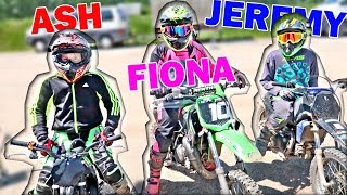 MOTOCROSS mit FIONA und JEREMY 😁 WIE GUT ist ein BENZIN KINDER MOTORRAD  🤣 ASH [upl. by Zaccaria]