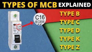 What is the indication of C16 in MCB  Types of MCB  TYPES OF MCB EXPLAINED [upl. by Lemrahs]