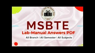 MSBTE I and K Scheme Lab Manual  Pdf All BranchAll Semester All Subjects Solved Lab Manuals Pdf [upl. by Screens]