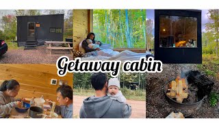 Minnesota getaway cabin Tiny Homes with our 2 months old baby [upl. by Elleined]