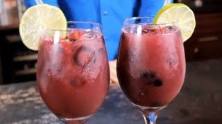 Frozen Berry Sangria Recipe  Red Brick Cafes Signature Wine Sangria [upl. by Yruoc]