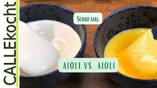 Aioli vs Aioli  Zweimal leckere Knoblauchcreme selber machen Rezept [upl. by Ivar]