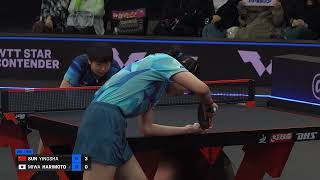 Sun Yingsha vs Miwa Harimoto WTT Star Contender 2024 [upl. by Mell861]