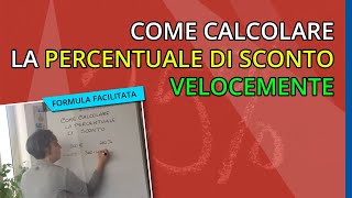 Come calcolare la percentuale di Sconto Velocemente  Maria Grazia Pastore [upl. by Iak]