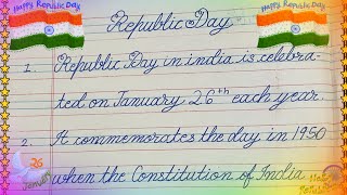 10 Lines on Republic Day in English26 January SpeechBest Speech on Republic Day [upl. by Schach126]